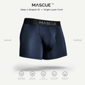MASCUE Boxer Brief [Navy] - Big Pouch U-Shaped 3D กางเกงในผู้ชาย เป้าลึก ผ้าเป้าชั้นเดียวระบายอากาศดี ลดเสียดสี