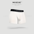 MASCUE Boxer Brief [White] - Big Pouch U-Shaped 3D กางเกงในผู้ชาย เป้าลึก ผ้าเป้าชั้นเดียวระบายอากาศดี ลดเสียดสี